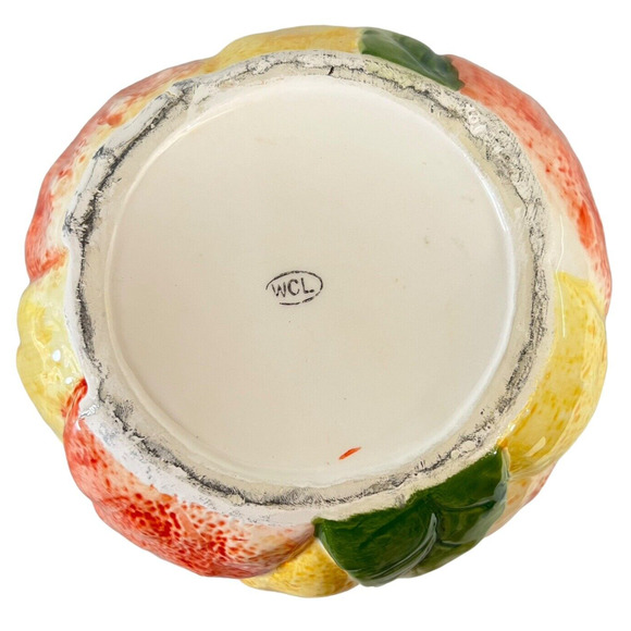 WCL Ceramic Raised Fruit Pitcher 64 oz Iced Tea Lemonade Vtg Farmhouse Country - Picture 7 of 13